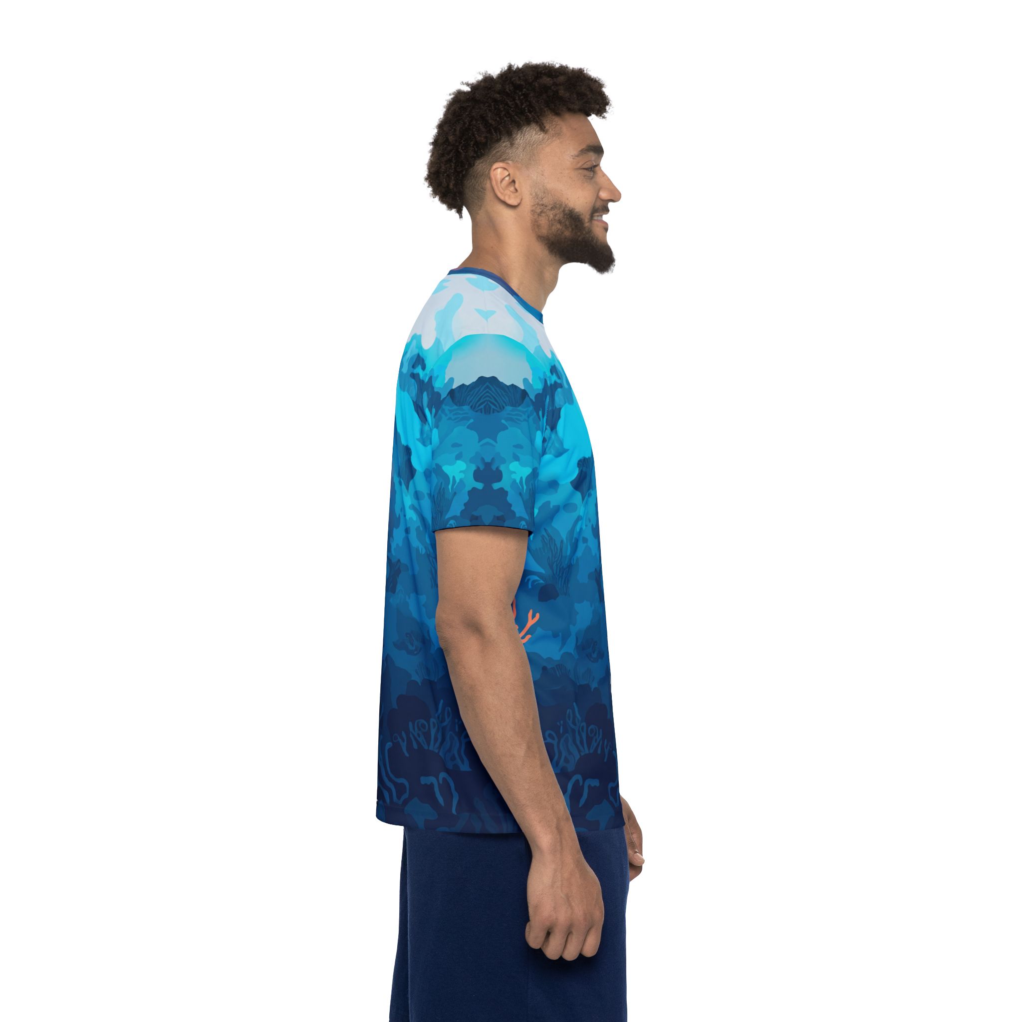 Underwater Sunset Sports Jersey — Ocean Coral All-Over Print - Image 6