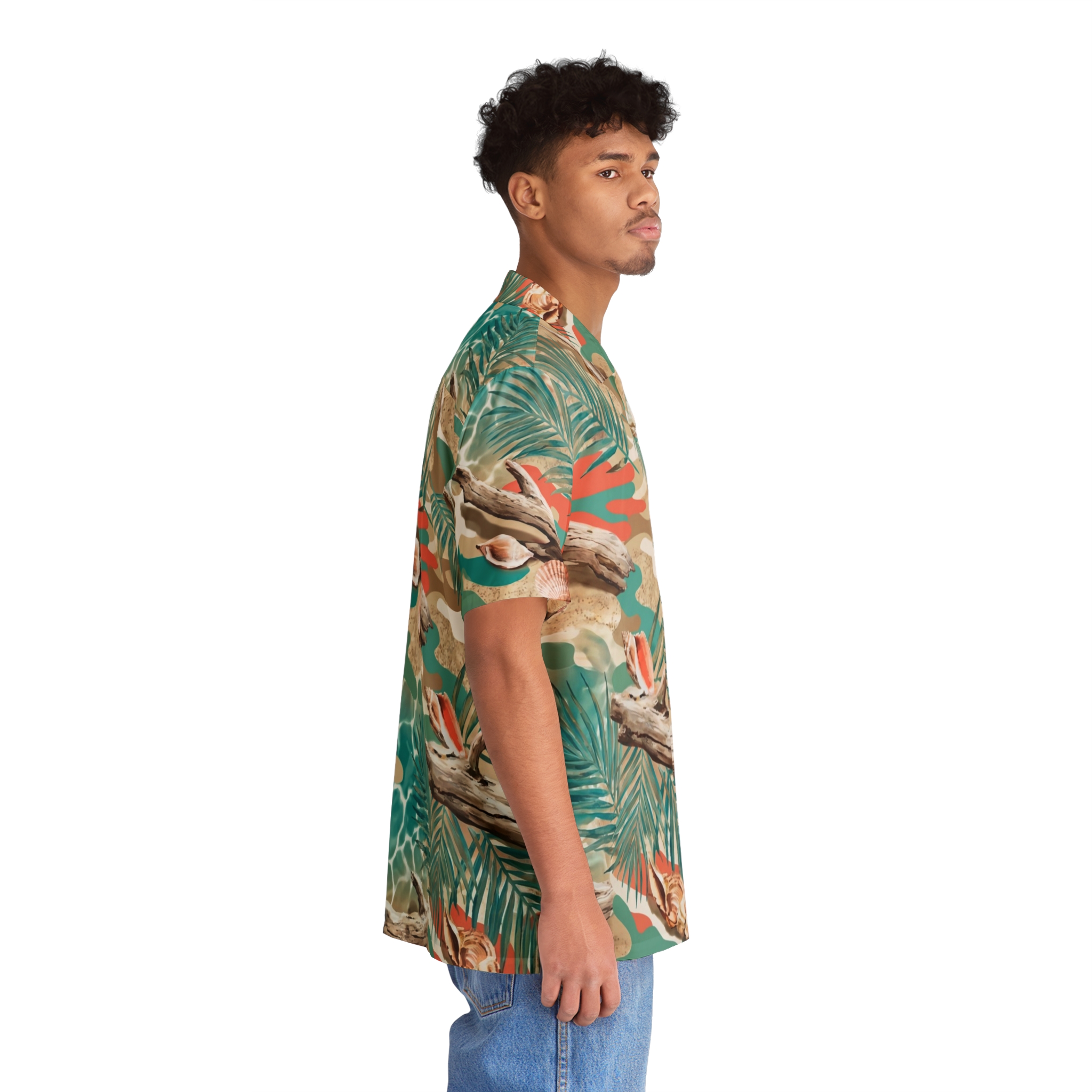 Tropical Seashell Hawaiian Shirt — Men’s Beach Aloha Shirt - Image 8