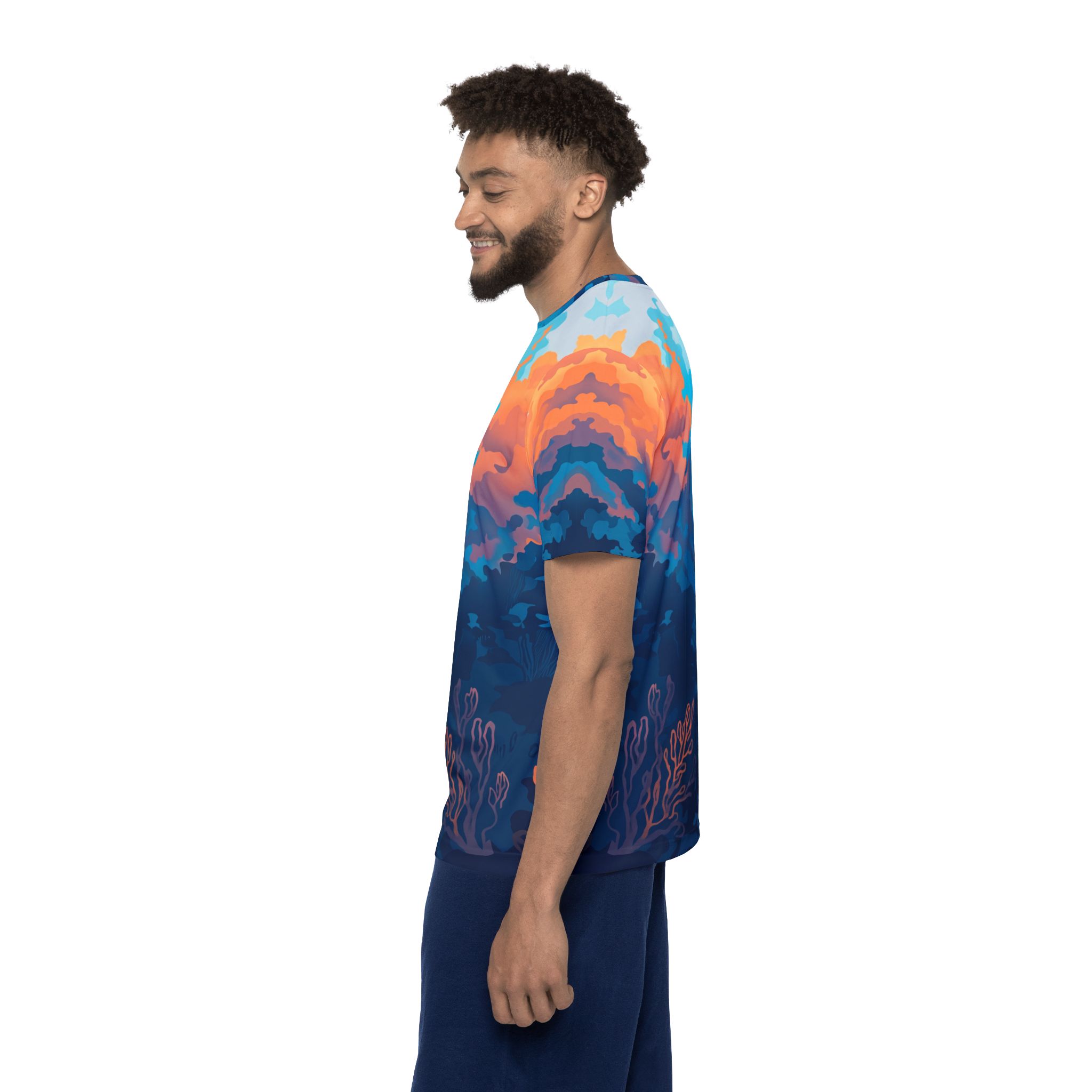 Underwater Sunset Sports Jersey — Ocean Coral All-Over Print - Image 5