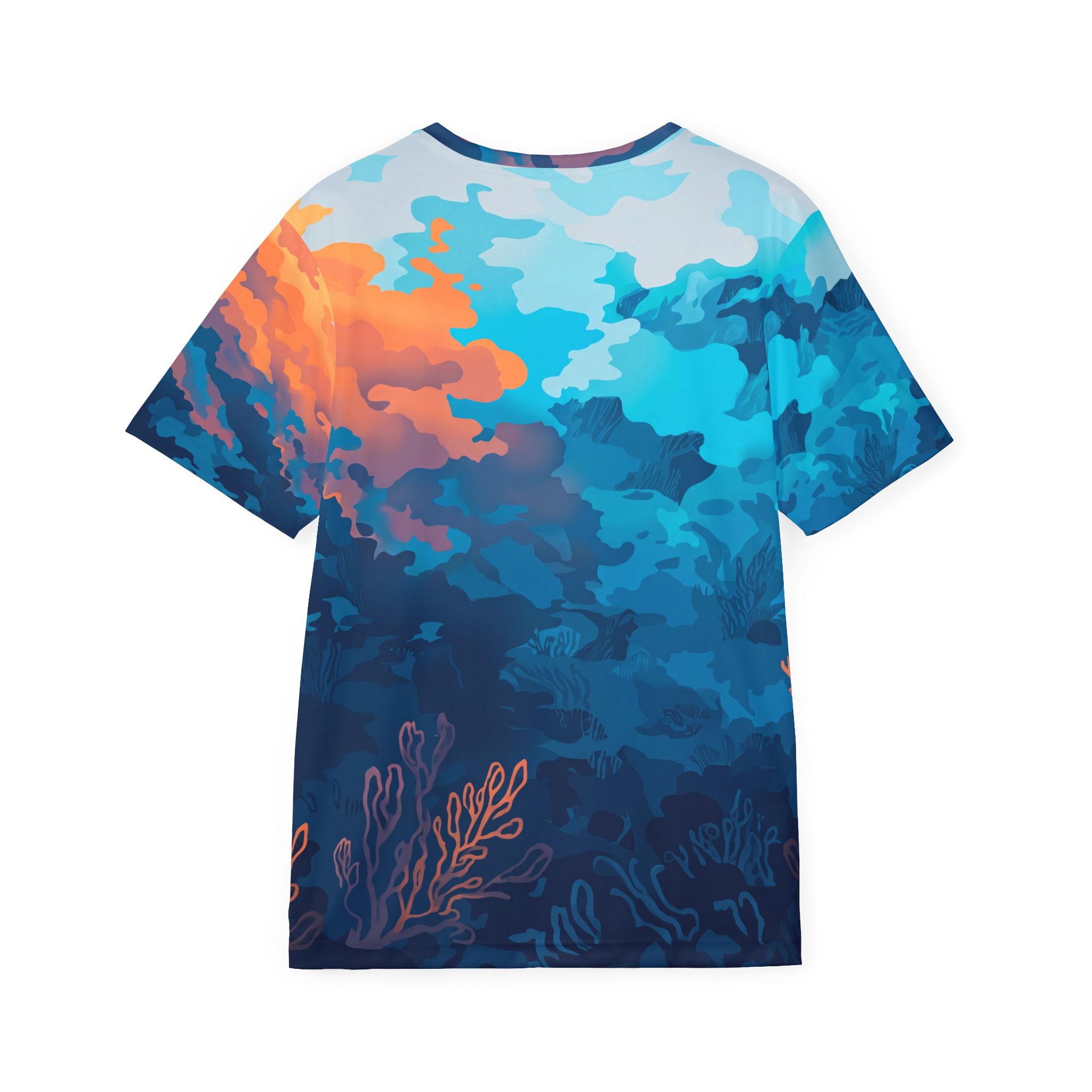 Underwater Sunset Sports Jersey — Ocean Coral All-Over Print - Image 9