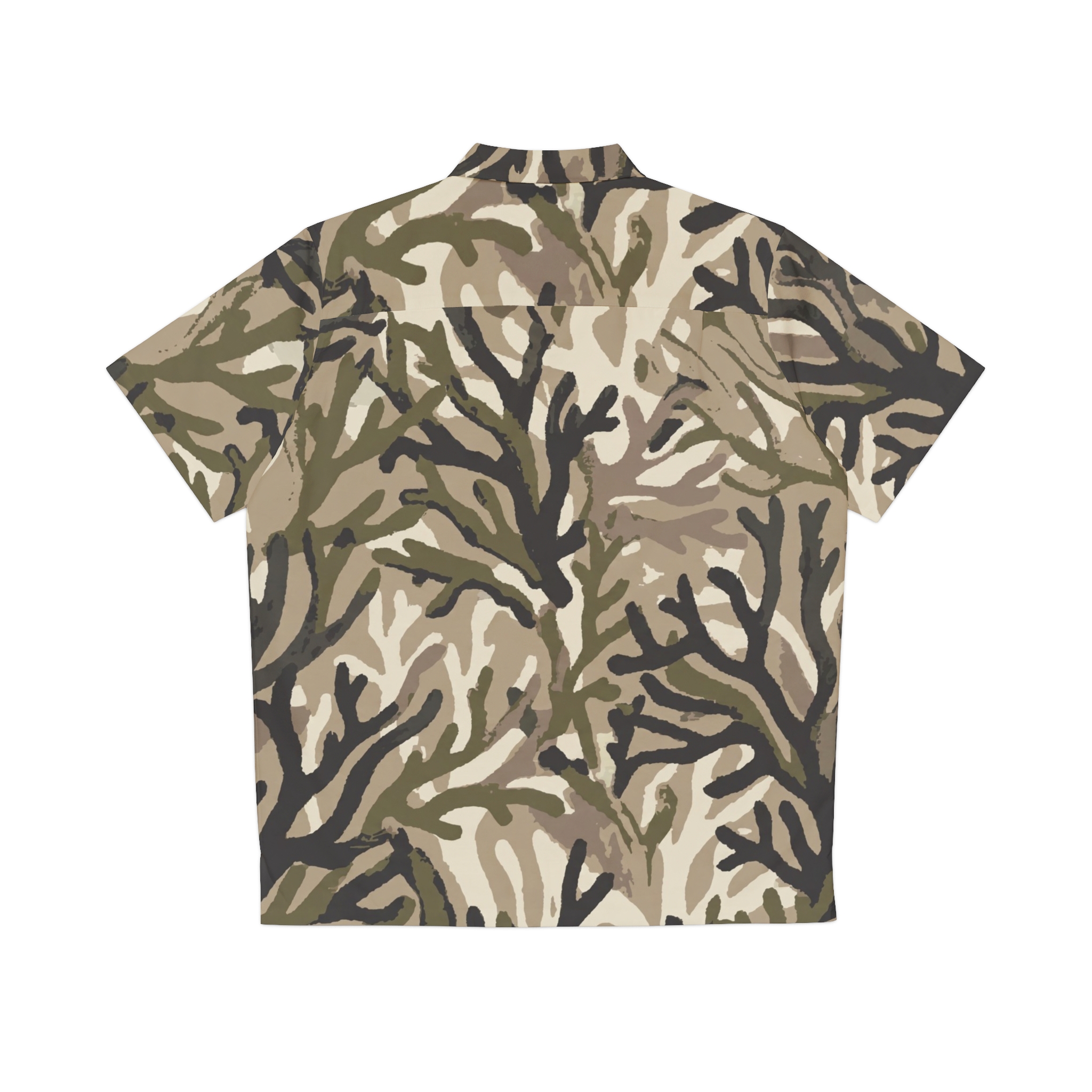 Men's Abstract Coral Button-Up - Image 4