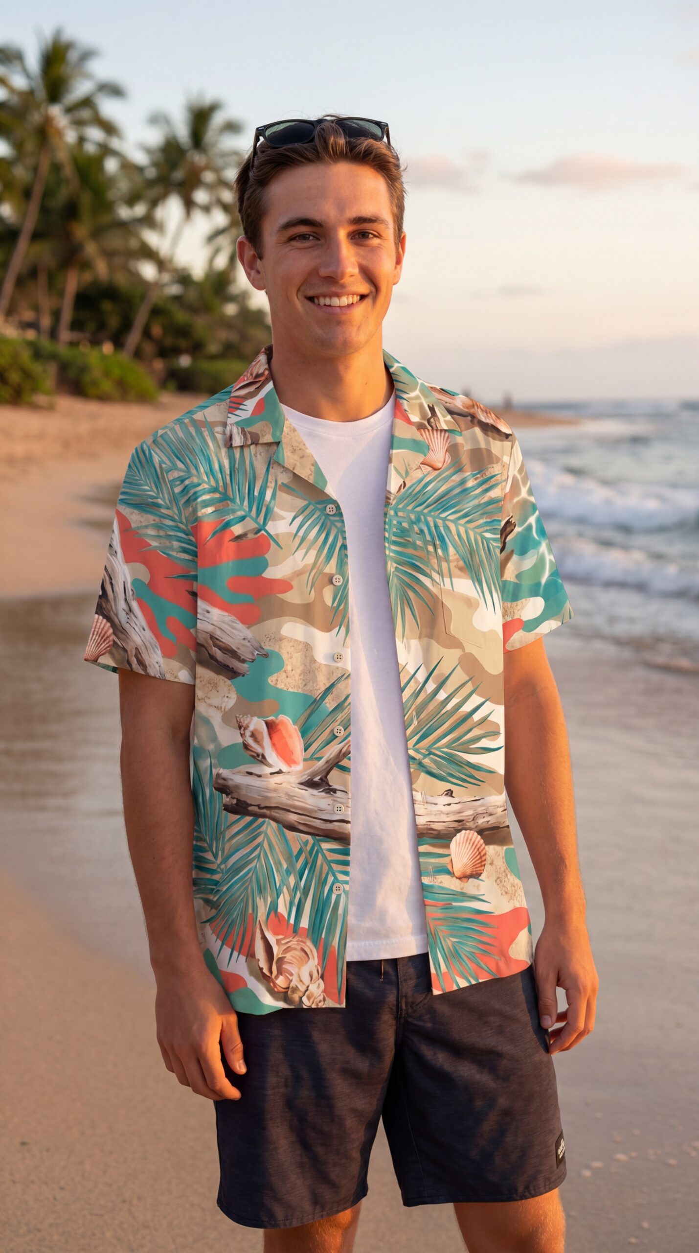 Tropical Seashell Hawaiian Shirt — Men’s Beach Aloha Shirt - Image 13