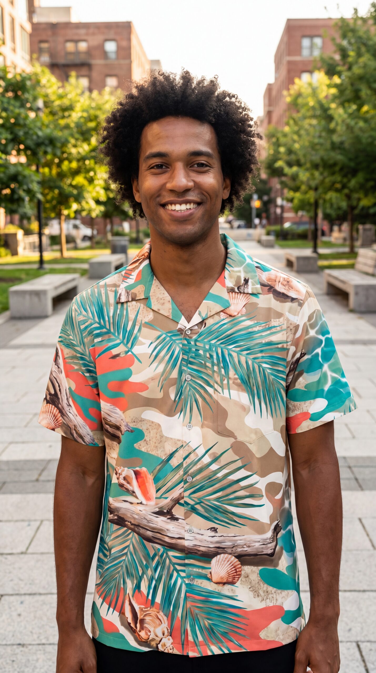 Tropical Seashell Hawaiian Shirt — Men’s Beach Aloha Shirt - Image 10