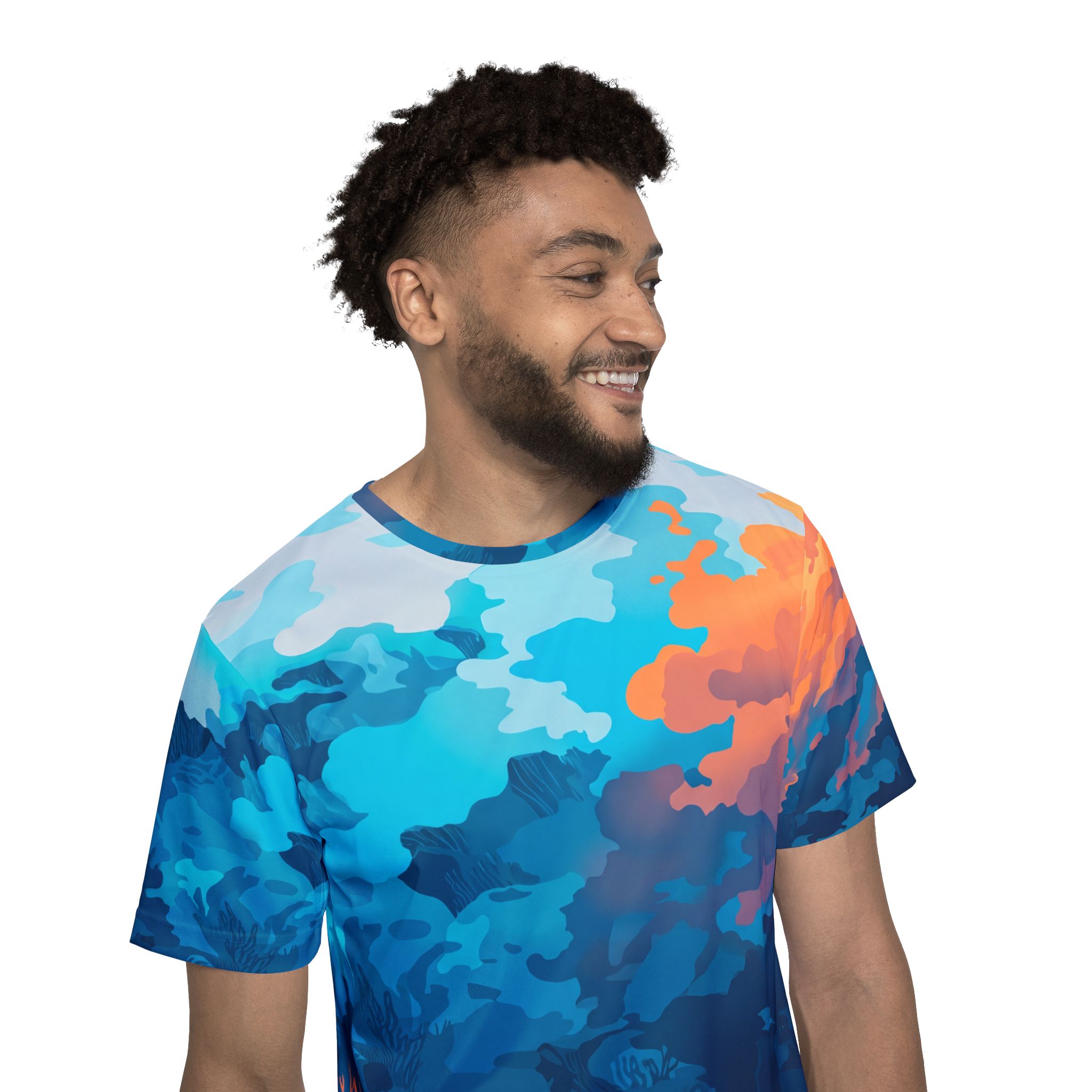 Underwater Sunset Sports Jersey — Ocean Coral All-Over Print - Image 4