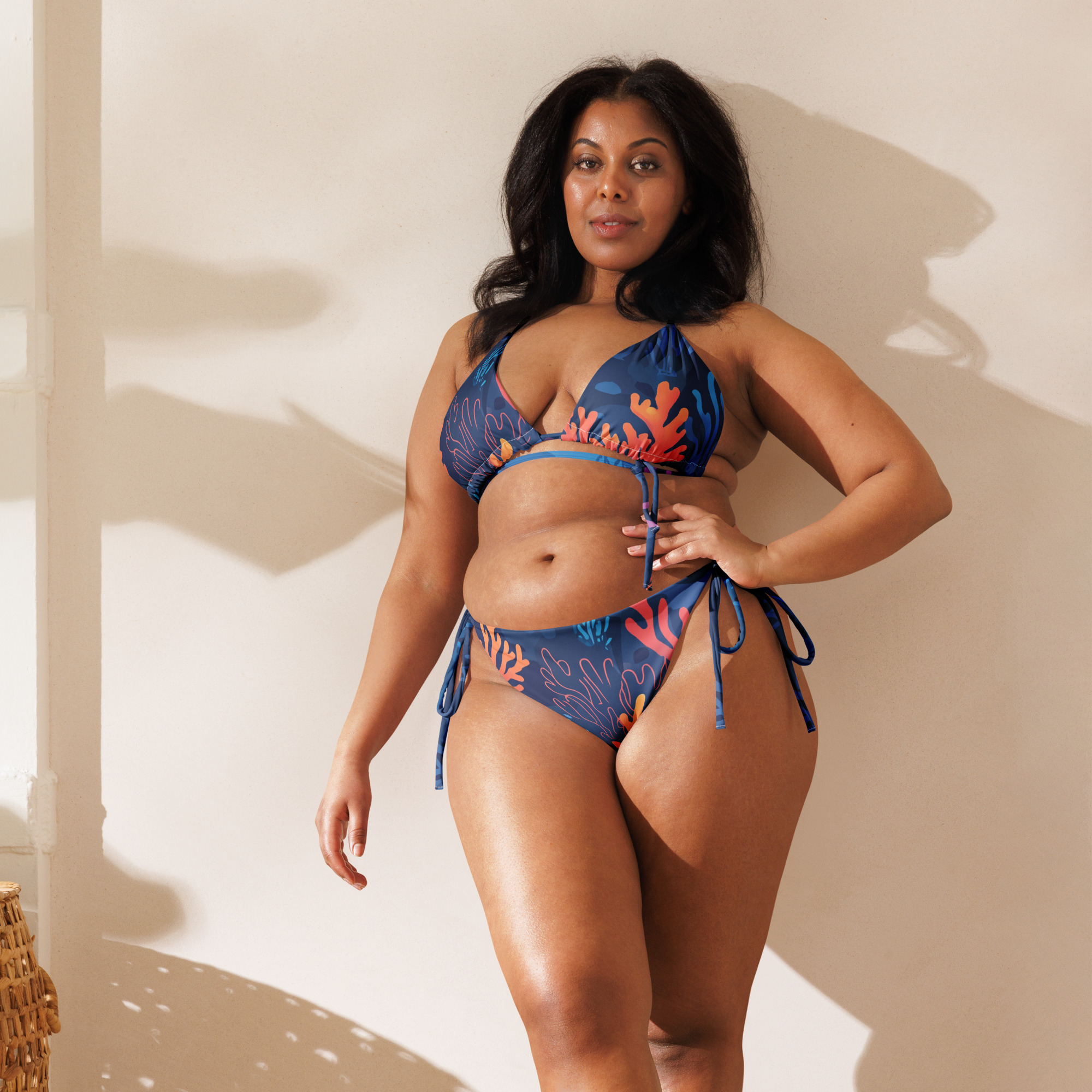 All-over print recycled string bikini - Image 6
